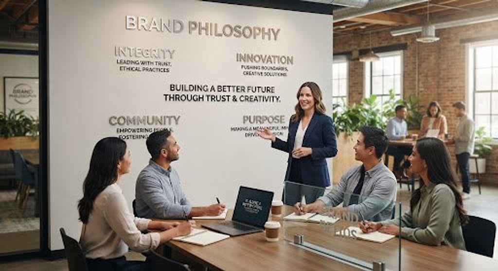 The Lumière team presenting the brand philosophy